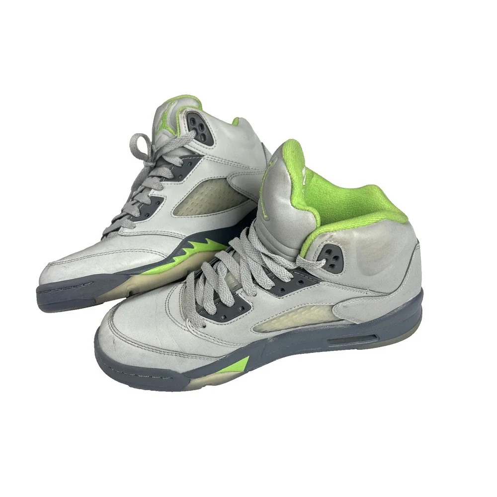 AIR JORDAN BOYS RETRO 5 GREEN BEAN ATHLETIC SHOES SNEAKERS SIZE 6.5Y